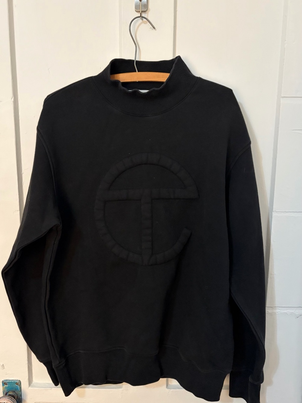 Telfar Black Telly Mockneck sweatshirt,